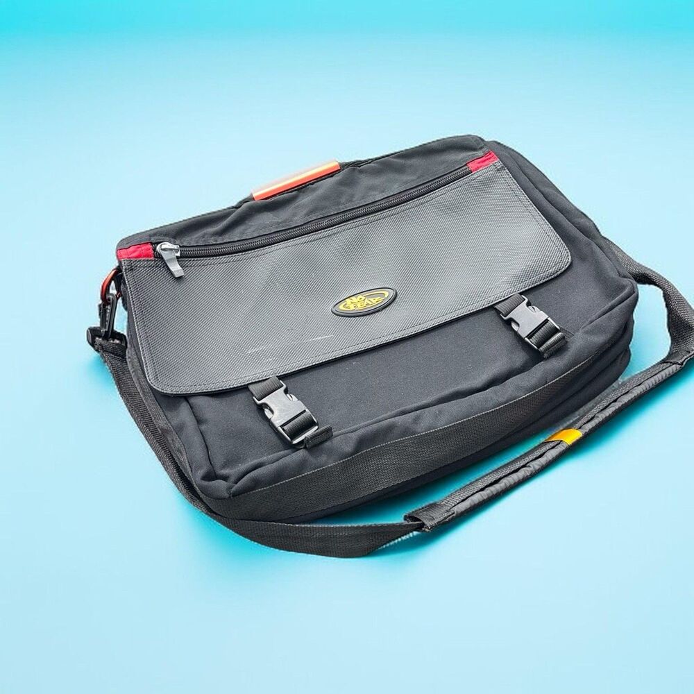 NO FEAR Messenger Bag, 90s, Y2K, Black, Red, Logo